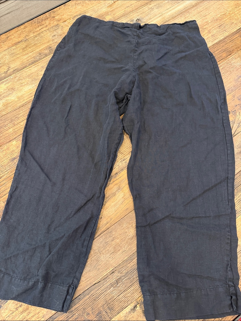 bryn Walker Black Relaxed Linen pants